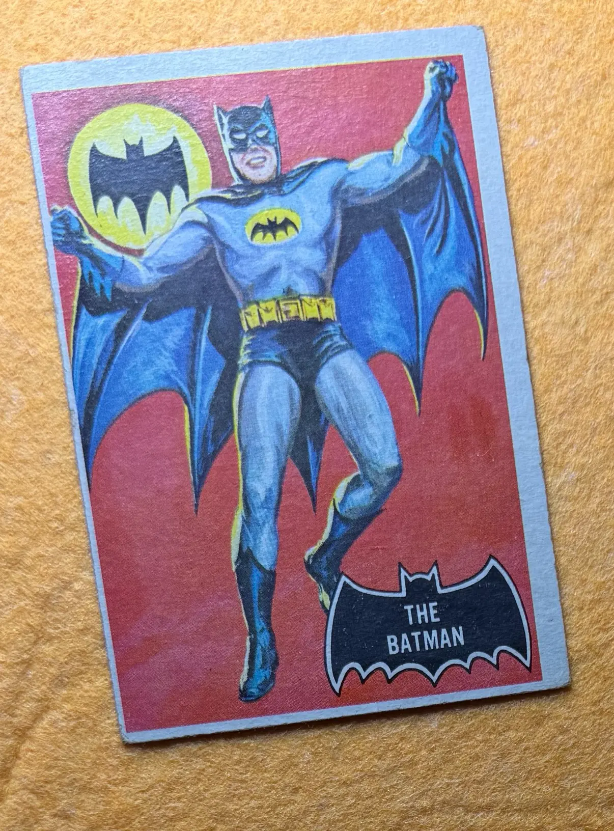 Batman vintage card after premium restoration